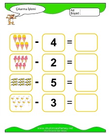Çıkarma İşlemi Çalışma Sayfaları